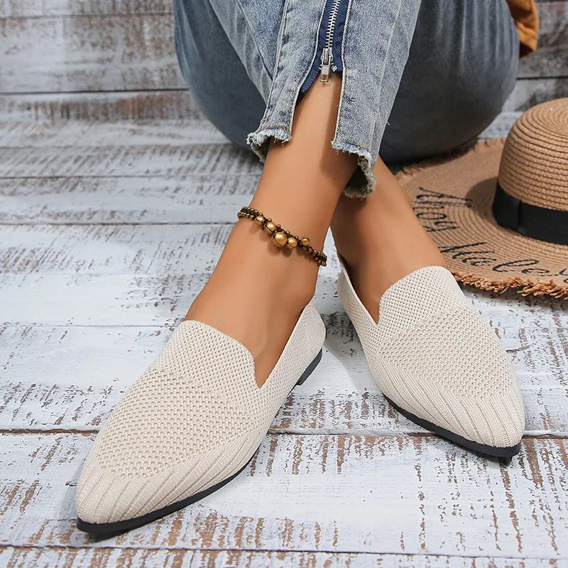 Sharp Mesh Loafer Flats - AfterAmour