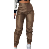 Faux Leather Motorcycle Pants