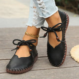 Lace Up Moccasins Flats
