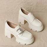 High Heel Buckle Platforms - AfterAmour