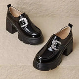 High Heel Buckle Platforms - AfterAmour