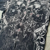 Gothic Skull Affliction Graphic Tee