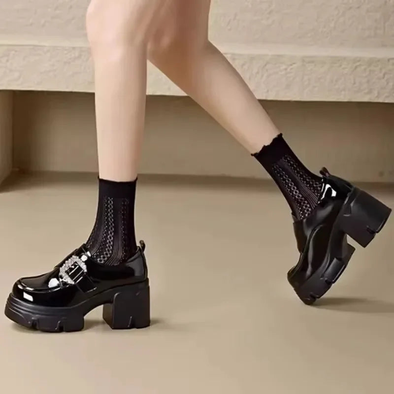High Heel Buckle Platforms - AfterAmour