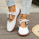 Lace Up Moccasins Flats - AfterAmour