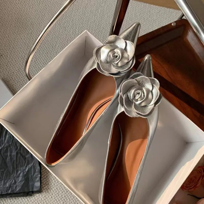Rose Flower High Heels - AfterAmour