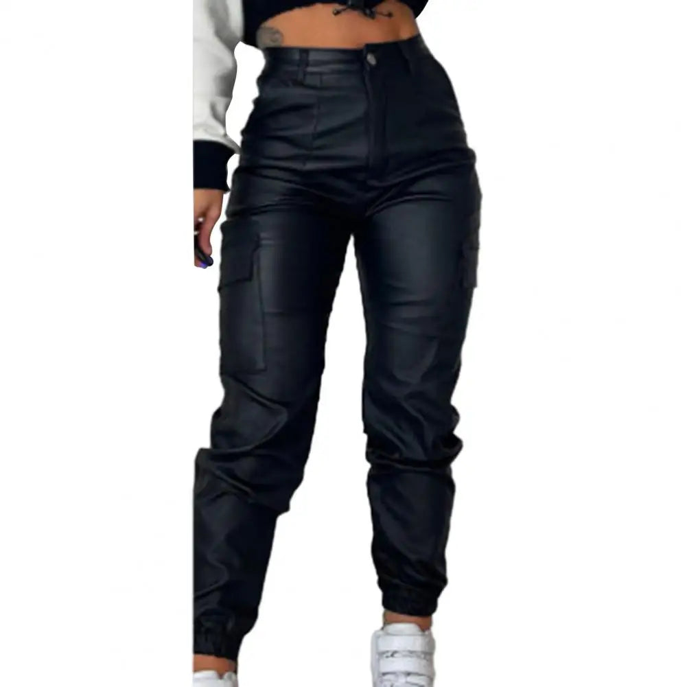 Faux Leather Motorcycle Pants