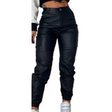 Faux Leather Motorcycle Pants