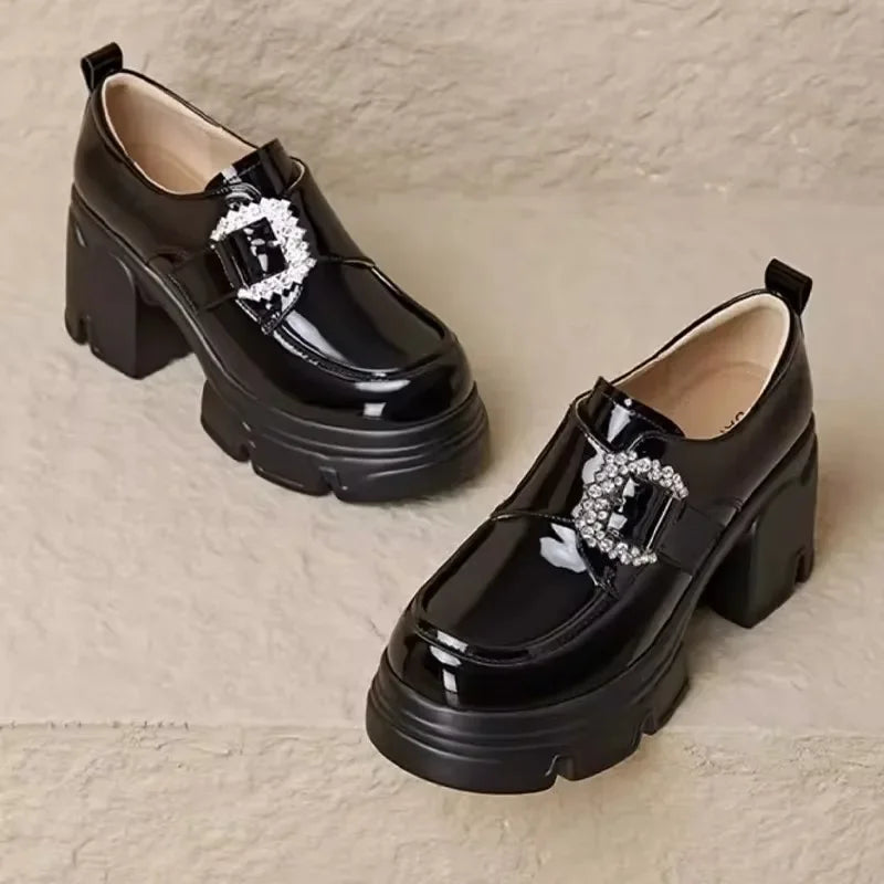 High Heel Buckle Platforms - AfterAmour
