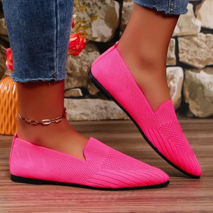 Sharp Mesh Loafer Flats - AfterAmour