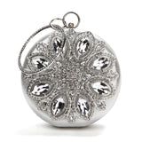 Round Exquisite Crystal Clutch Purse - AfterAmour
