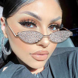 Cat Eye Luxury Rhinestone Crystal Sunglasses