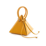 3d pyramid faux leather handbag