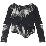 Grunge Clipped Tie Dye Pullover