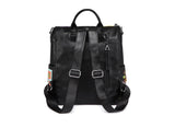 Hand Stitched Art Scene Leather Backpack - AfterAmour