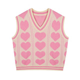 Heart Preppy Stripped Vest - AfterAmour