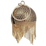 Crystal Ball Tassels Clutch Bag - AfterAmour