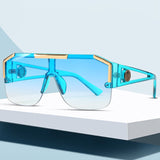 Oversized Square Semi-Rimless Sunglasses