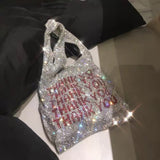 Thank You Crystal Bling Bling Tote Bag - AfterAmour