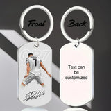 Personalized Keychains for Women Customized Key Chains Men Engraved Name Inspirational Stainless Steel Dog Tag