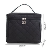 Folding mirror cosmetic bag, large capacity multi-functional toilet bag, travel waterproof storage bag,