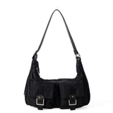 Design multi-pocket lightweight nylon shoulder armpit bag, women's versatile commuter handbag, women hobo bag small