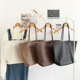 Elegant Soft PU Large Bag 2in1 – Retro Women's Shoulder Bag with Fashionable Large-Capacity Tote Design
