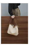 Genuine leather hobo handbags  trendy large-capacity commuter bag 5740