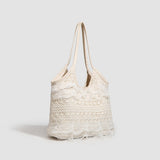 Summer woven bag casual vacation large capacity shoulder bag lace mesh shoulder bag beach bag summer purse hobo