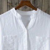 100% cotton white blouse women shirt spring summer elegant V-Neck ladies tops haut femme blusa womens tops and blouses