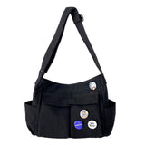 Retro Tooling Women's Shoulder Bag - Stylish Crossbody Canvas Bag with Large Capacity for Everyday Street Leisure