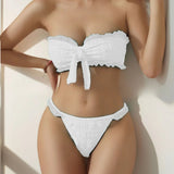 High Quality Bikini Bubble Fabric Two Piece Swimsuit Women's Bikini Swimwear
