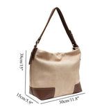 Large capacity suede hobo bag, female contrasting shoulder bag, shoulder bag, slouchy bag