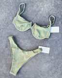 Ladies Split Swimsuit Vintage Polka Dot Traps Gather Sexy Bikini