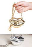 Lip Shaped Small evening Clutch Purse – Stylish Shinny Party Purse, Perfect for Casual Outings, Proms, and Parties – A Unique Fashion Accessory That Turns Heads