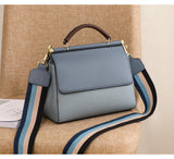 Cowhide leather tote bag shoulder purse leather crossbody strap 8853