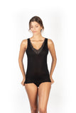 EGi Luxury Merino Wool Women's Silk Wide Strap Tank Top. Proudly Made in Italy (145)