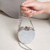 Elegant Mini Double Sided Rhinestone Purse – Heart Shaped Acrylic Mirror Bag, Trendy Mini Lipstick Purse for Prom, Party, and Wedding Events – Stylish evening Prom Bags Clutch