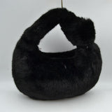 Structured Shoulder Bag with Long Double Straps and Clasp