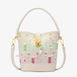 Fashion casual bucket bag, simple handbag, small tote bag, versatile commuter shoulder Crossbody bag