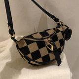 Small Crossbody Versatile Checkerboard Chest Bag – Fashion Plaid Waist Bag, Stylish Messenger Bag & Fanny Pack for Everyday Use