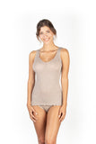 EGi Luxury Wool Silk V-Neck Tank Top. Proudly Made in Italy (1492)