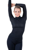 EGi Luxury Wool Silk Turtleneck Long Sleeve Top. Proudly Made in Italy (1494)