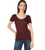 EGi Luxury Wool Silk Women's T-Shirt. Proudly Made in Italy (1495)