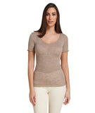 EGi Luxury Wool Silk Women's T-Shirt. Proudly Made in Italy (1495)