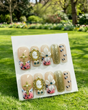 Handmade 3D Flower Pink Press-on Nails