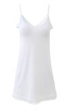 EGI Luxury Viscose Women's Lace-Trimmed Full Slips Chemise. Proudly Made in Italy (1629)