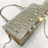 Rhinestone Designer Chain Bag Chic Star Diamond Party Evening Bag Clutch Bag for Women Luxury Hollow Female Purses