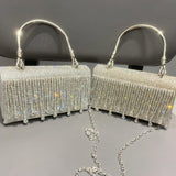 Rhinestone Designer Chain Bag Chic Star Diamond Party Evening Bag Clutch Bag for Women Luxury Hollow Female Purses