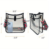 Small Crossbody Bag Transparent PVC Clear Purse Stadium Approved for Concert Sports Events