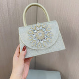 Women's Sparkly Rhinestone Glitter Clutch Purse Evening Handbag Shoulder Bag - AfterAmour